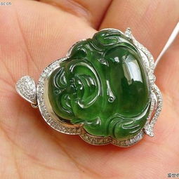 翡翠臻品 A貨滿色陽(yáng)綠佛公18K金鑲嵌，附證書與復(fù)檢保障，尊享傳世之禮
